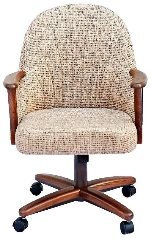 Chromcraft Custom Dining CM127W+C936AW Dining Chair with Casters and